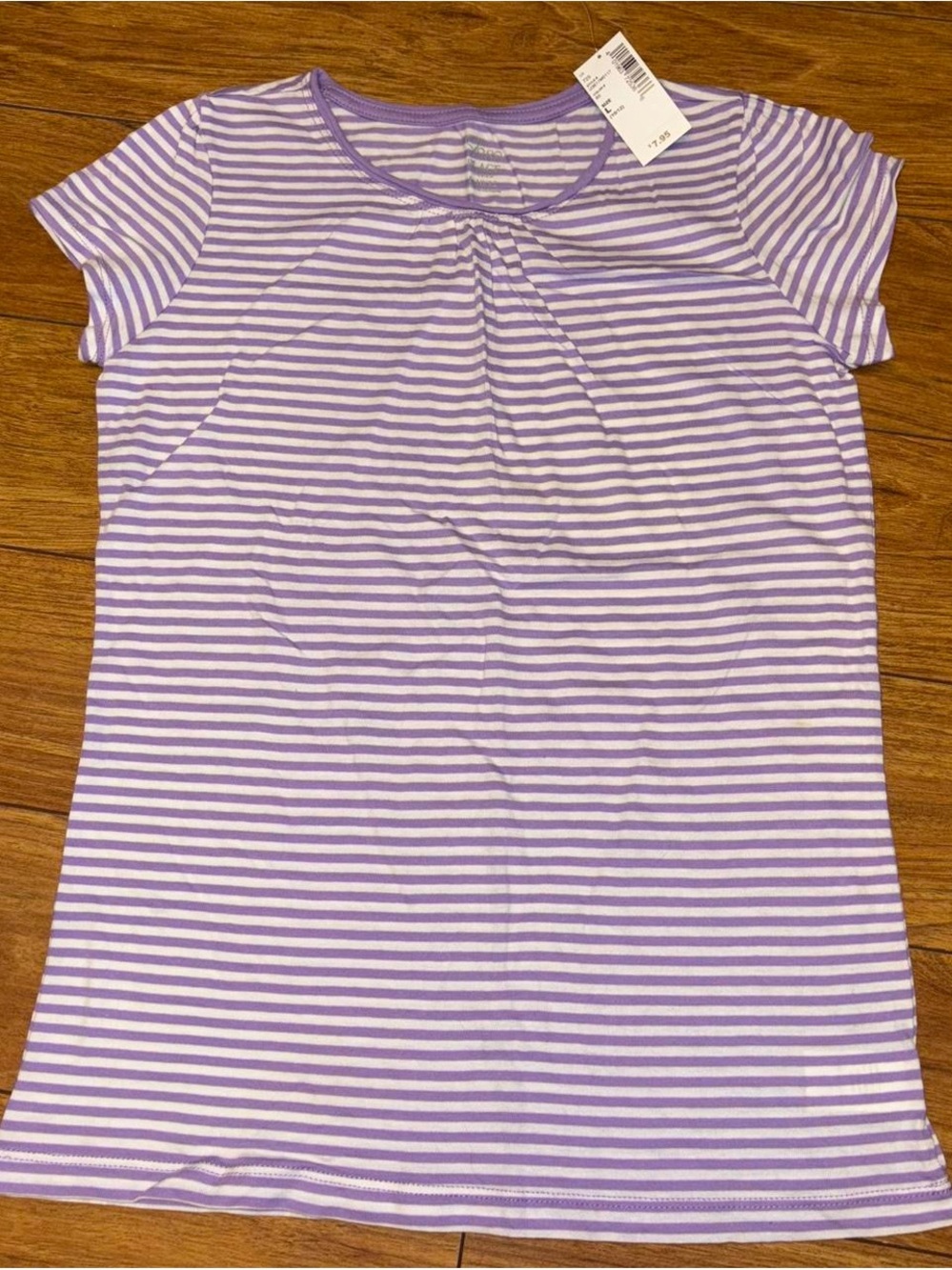 Y2K NWT Purple and white striped baby tee